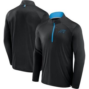 Fanatics Men's NFL Defender 1/4-Zip Jacket - Carolina Panthers - Black - Large
